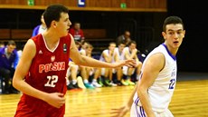 �eský mláde�nický reprezentant Nikolaos Noumeros (vpravo) b�hem utkání s...