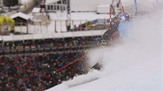 Alexis Pinturault v ob�ím slalomu v Adelbodenu