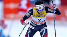 Heidi Wengová na trati sedmé etapy Tour de Ski