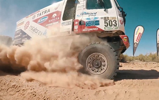 Ale Loprais a jeho stroj na Rallye Dakar. 