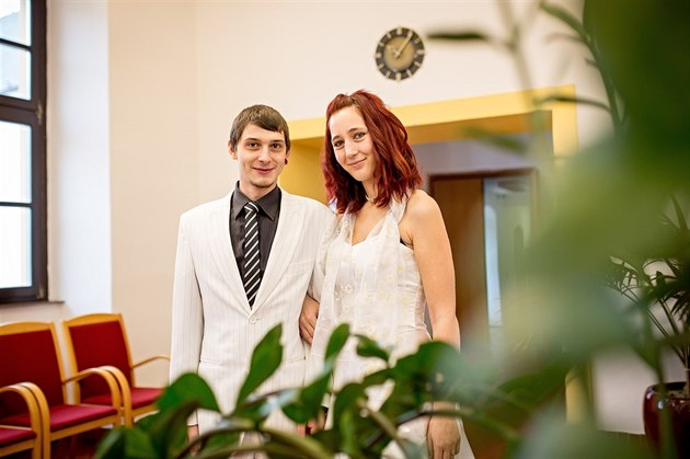 Karolína a Tomá Mrekajovi se vzali na písecké radnici v pátek 13. ledna.