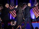 Americký prezident Barack Obama, první dáma a viceprezident Joe Biden po...