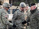 Amerití vojáci po píjezdu do polského msta  aga (12. ledna 2017)