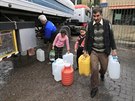 Damaek se kvli bojm v údolí Barada potýká s nedostatkem vody (16. ledna 2017)
