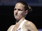 Karolína Plíková v utkání 2. kola Australian Open proti ruské kvalifikantce...