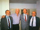 Zleva: Ji Kroulk (Letectv a kosmonautika), Eugene Cernan, Jan Kol (dnes...