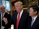 Donald Trump se seel s majitelem obchodu Alibaba Jackem Ma (9. ledna 2017).