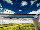 Vizualizace dráhy hyperloop.