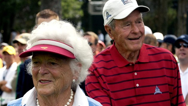 Bval prezident USA George Bush s manelkou Barbarou. (4.7. 2007)