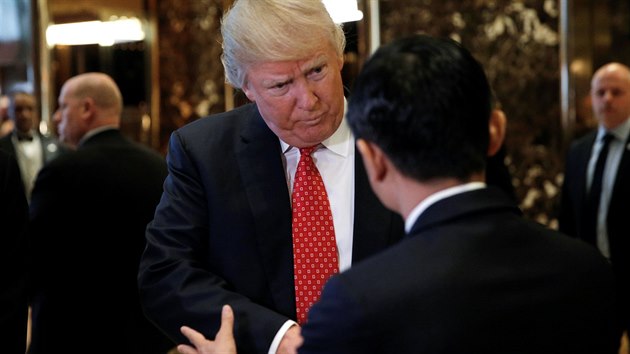 Donald Trump se seel s majitelem obchodu Alibaba Jackem Ma (9. ledna 2017).