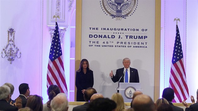 Donald Trump se setkal ve svém hotelu se špičkami republikánských poslaneckých klubů (19. ledna 2017)