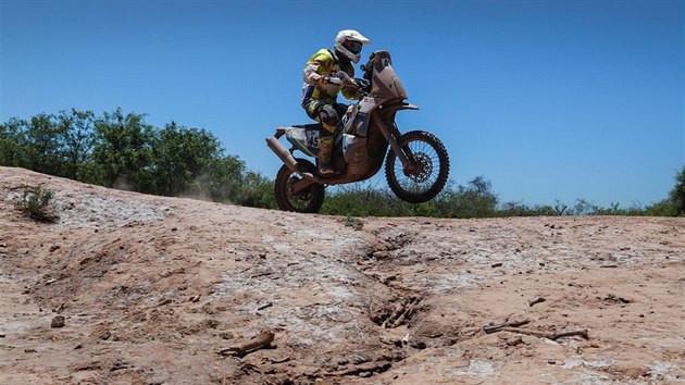 Ondej Klymiw na trati Rallye Dakar 2017.