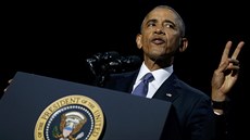 Americký prezident Barack Obama pi posledním projevu k národu. (11.1. 2017)