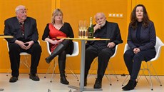 Vladimír lapeta, Petra Svobodová, Ivan Ruller (kmotr knihy) a Renata Vrabelová.