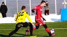 Brnnský Jakub Pichystal v pípravném utkání proti Znojmu.