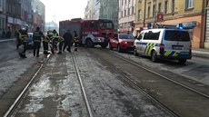 Hasiské auto srazilo na Klatovské tíd v Plzni chodce. Mu nepeil. (19....