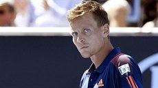 Tomá Berdych v duelu 2. kola Australian Open s Amerianem Harrisonem.