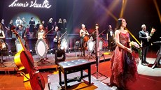 Michal Dvo�ák a cellistka Tina Guo v p�edstavení Vivaldianno