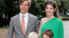 Lucemburský princ Louis, jeho manelka Tessy a jejich synové Noah a Gabriel...