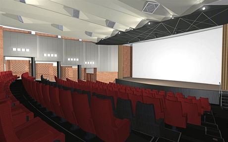 Vizualizace, jak by mlo nové kino ve áe nad Sázavou po úpravách vypadat.