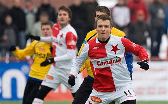 Stanislav Tecl u ve Slavii psobil. Snímek je z roku 2010 z pípravného zápasu proti Jihlav.