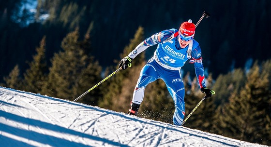 Michal Krmá na trati vytrvalostního závodu v Anterselv