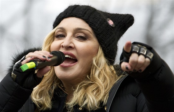 Zpvaka Madonna promluvila na protestním pochodu proti Donaldu Trumpovi (21....