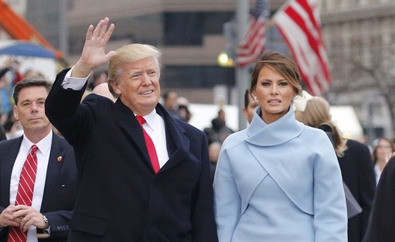 Donald Trump a jeho manelka Melania Trumpová (Washington, 20. ledna 2017)