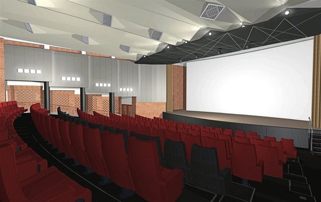 Vizualizace, jak by mlo nové kino ve áe nad Sázavou po úpravách vypadat.