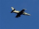Syrský letoun L-39 nedaleko Aleppa (21. ledna 2017)