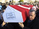 Istanbul. Pohřeb tureckého vojáka, který padl v boji s Islámským státem u...
