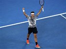 výcarský tenista Roger Federer se raduje z postupu do semifinále Australian...