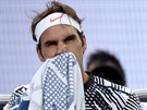Tenista Roger Federer pemýlí ve výcarském semifinále Australian Open proti...