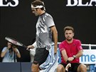 V semifinále Australian Open se utkávají výcartí tenisté Roger Federer a Stan...