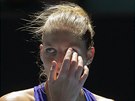 Kristýna Plíková v zápase 3. kola Australian Open proti Nmce Kerberové...