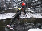 Extrémní armádní závod Winter Survival v Jeseníkách