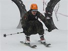 Závrená etapa extrémního závodu Winter Survival v Jeseníkách