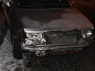 idi Felicie pi honice ulicemi Plzn pokodil dva policejn vozy. (28. ledna...
