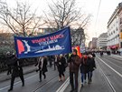 Manifestace za práva en ve védsku (21. ledna 2017)