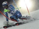 Henrik Kristoffersen pi veerním slalomu ve Schladmingu.