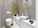 Samostatná toaleta je vybavená umývátkem na desku a baterií Organic od Axoru.