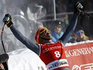 Italský lya Christof Innerhofer v superobím slalomu v Kitzbühelu.