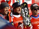 Ti nejlepí v superobím slalomu v Kitzbühelu (zleva): druhý Ital Christof...