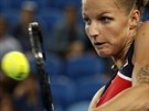 eská tenistka Karolína Plíková v duelu 3. kola Australian Open s Jelenou...