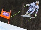 Rakouský lya Hannes Reichelt bhem sjezdu v Garmisch-Panterkirchenu