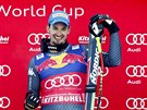 Dominik Paris slaví triumf ve slavném sjezdu v Kitzbühelu.