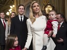 Ivanka Trumpová, její manel Jared Kushner a jejich dti Arabella a Theodor...