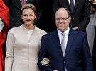 Monacký kníže Albert II. a kněžna Charlene (Monako, 27. ledna 2017)