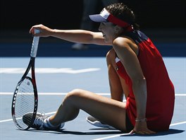 Jelena Jankoviov ve tetm kole Australian Open.