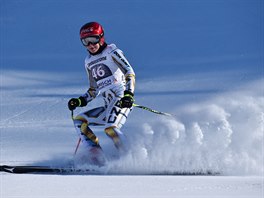 Ester Ledeck v cli superobho slalomu v Ga-Pa